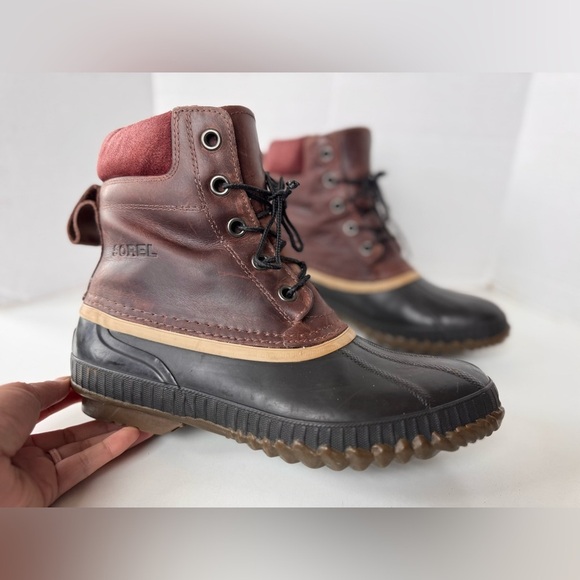 Sorel Cheyanne Winter Snow Duck Rain Rubber Leather Boots Shoes Men’s Size 10 main image 11